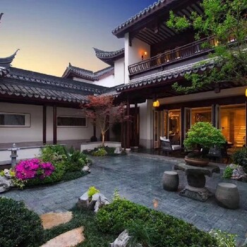 中式花园设计平面图,日式景观设计