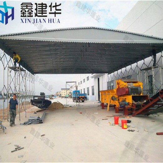 天津钢架活动遮阳棚厂家批发,钢结构雨棚安装