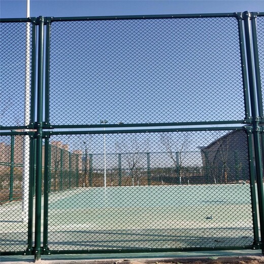 伊春喷塑篮球场围网表面处理方式,墨绿色篮球场围网