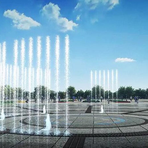 圣仑旱喷音乐喷泉,全新圣仑广场喷泉造型美观