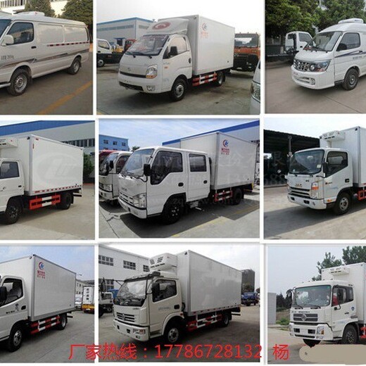 福田、东风、江淮小型冷链运输车,浙江小型4.2米蓝牌冷藏车厂家