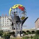 北京不銹鋼地球儀雕塑圖