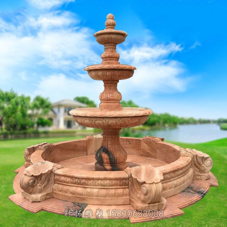 钎拓雕塑石雕喷水池,供应石雕喷泉性能可靠