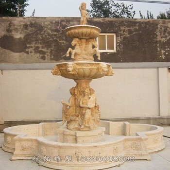 福建石雕喷泉,流水雕塑景观摆件