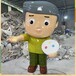 幼儿园玻璃钢卡通人物新疆雕塑定制卡通风车人物雕塑