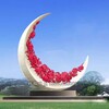云南精細不銹鋼圓環雕塑-不銹鋼公園雕塑生產廠家