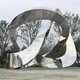 廣場不銹鋼圓環雕塑圖