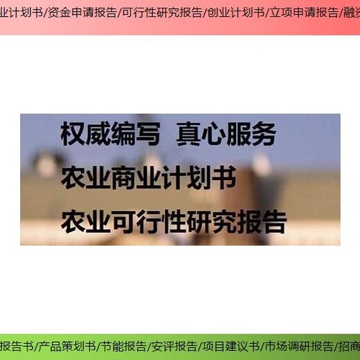 北京大兴区项目可行性研究报告书代写可研报告