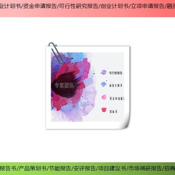北京顺义区项目融资报告谁来写投资可行性报告