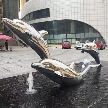 不锈钢鲸鱼雕塑批发