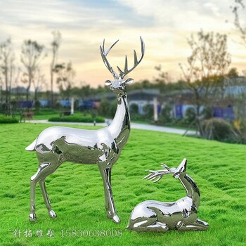 钎拓雕塑不锈钢几何鹿,重庆钎拓雕塑不锈钢鹿款式