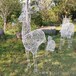 釬拓雕塑不銹鋼幾何鹿,不銹鋼切面動物雕塑不銹鋼鹿戶外公園景觀擺件