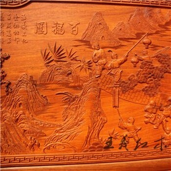 福建王義紅木緬甸花梨辦公桌瑰麗多彩