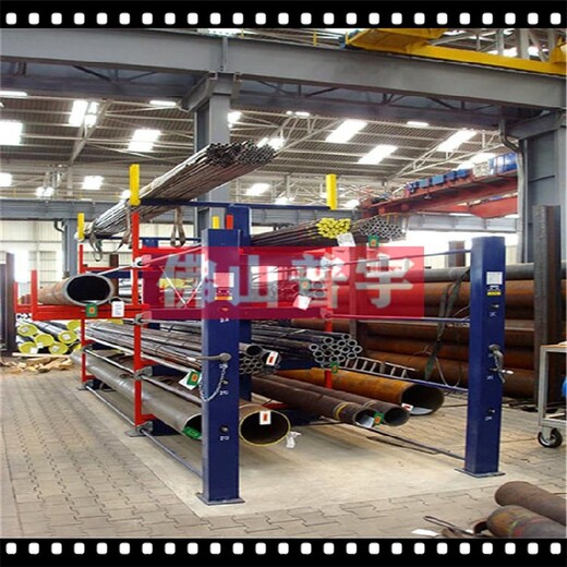 佛山普宇货架钢材型材存放架,澳门半自动放钢管的货架厂家
