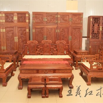 制造王义红木红木办公沙发性能可靠,济宁缅甸花梨沙发