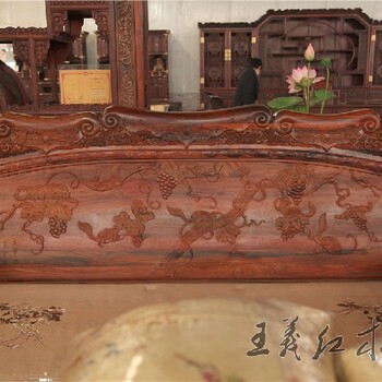 济宁牢固王义红木红木办公沙发样式优雅,大红酸枝沙发