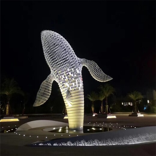 上海不銹鋼鏡面鯨魚雕塑生產廠家