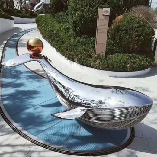 北京不锈钢镜面鲸鱼雕塑价格表