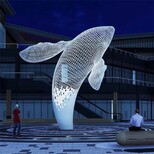 上海不锈钢城市鲸鱼雕塑制作方法图片5