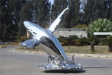 上海不锈钢城市鲸鱼雕塑制作方法图片2
