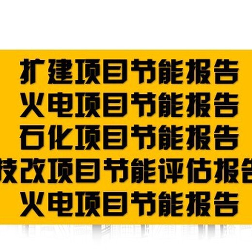 武汉市招商项目代制作节能评估报告/可研报告