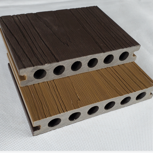 明太塑木地板厂家,内蒙古14025圆孔塑木地板购买