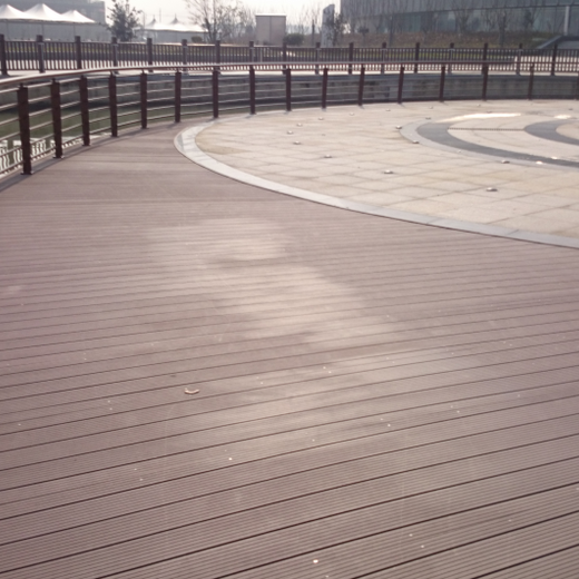 青浦环保塑木地板圆孔14025,木塑地板