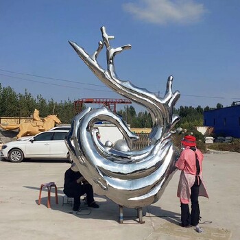 江苏房地产不锈钢浪花雕塑施工厂家