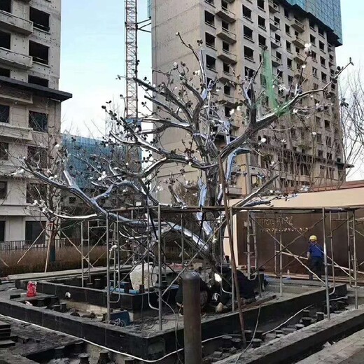 内蒙古不锈钢树雕塑施工厂家,树木雕塑