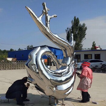 西藏公园不锈钢浪花雕塑制作
