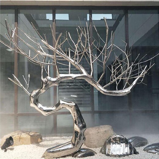 唐韵树木雕塑,四川不锈钢树雕塑制作安装