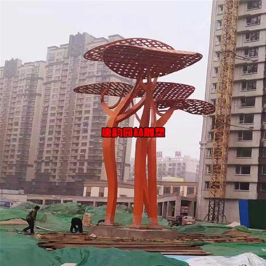 北京不锈钢树雕塑价格,抽象大树雕塑