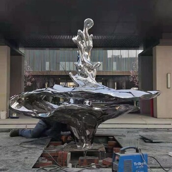 重庆小区不锈钢浪花雕塑公司