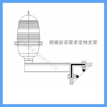 浙江越城区红色闪光通讯铁塔避障灯