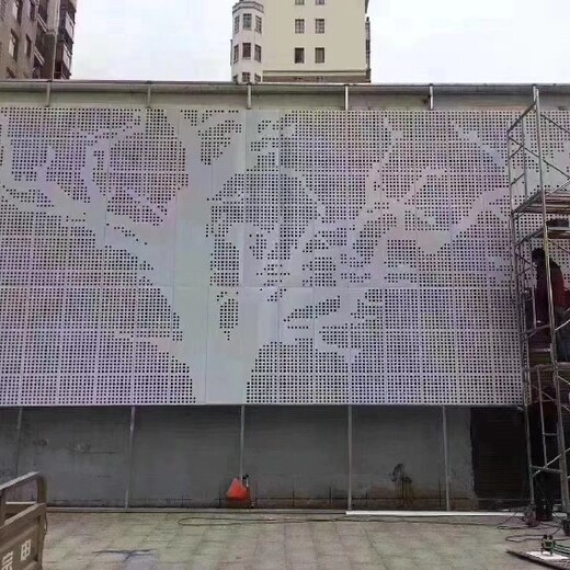 树形木纹铝单板幕墙,佛山铝单板