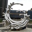 甘肃广场不锈钢浪花雕塑定制图片