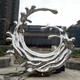 北京不锈钢浪花雕塑图