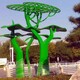 不锈钢树雕塑定制图