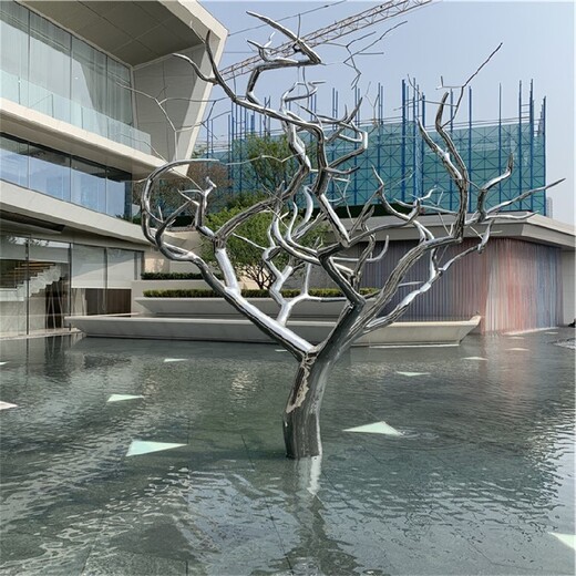 北京不锈钢树雕塑加工厂家,雕塑树
