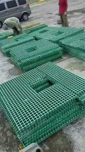 绿色38玻璃钢格栅板,养殖网格板价格,欧萱