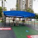 上海可水洗电动篮球场伸缩蓬色泽光润
