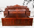 上海古典家具大红酸枝罗汉床适合大户型,老红木罗汉床