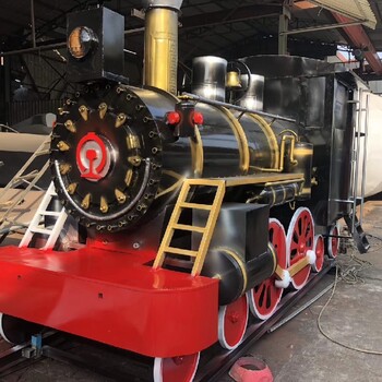 广西大型复古火车头模型,蒸汽火车模型