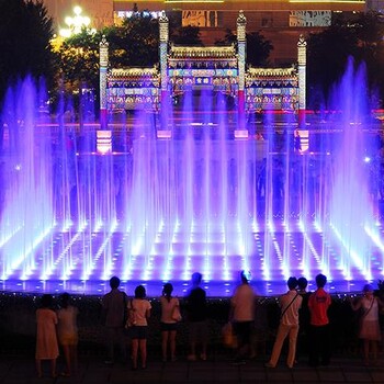 西安广场音乐喷泉制作公司，广场喷泉景观工程公司