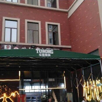 重慶合川新款自動(dòng)伸縮遮雨棚-造型美觀,活動(dòng)倉庫雨篷