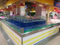 惠州弧形海鮮池價格實惠,玻璃海鮮池圖片3