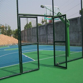 通化喷塑篮球场围网规格材质,墨绿色篮球场围网