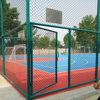 鑫旺丰运动场围网,滨州喷塑篮球场围网表面处理方式