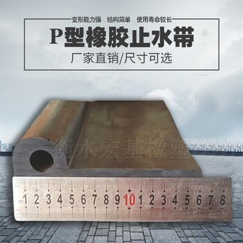 p型橡膠止水帶擋水壩、蓄水池用橡膠止水帶廠家