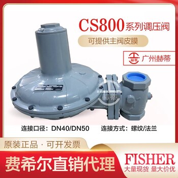 美国fisherS201调压器新款CS800灰色减压阀二级调压器燃气调压阀代理